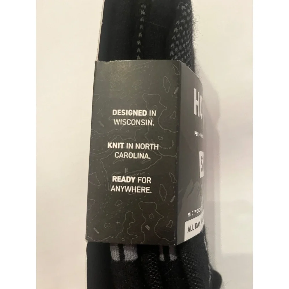 Hollow Snow‎ Performance Alpaca Wool Socks Mid Weight Med Cushion Men 7-9.5